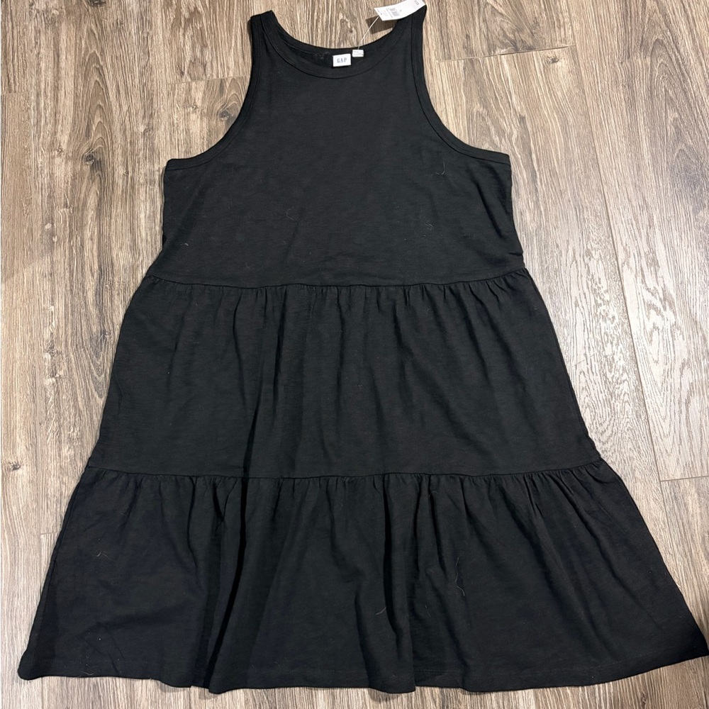 GAP Black Sleeveless Tiered Day Dress
